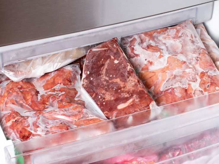 carne nel freezer